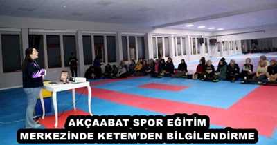 AKÇAABAT SPOR EĞİTİM MERKEZİNDE KETEM’DEN BİLGİLENDİRME