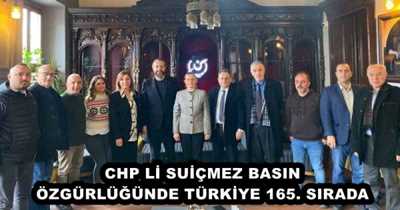 CHP Lİ SUİÇMEZ BASIN ÖZGÜRLÜĞÜNDE TÜRKİYE 165. SIRADA