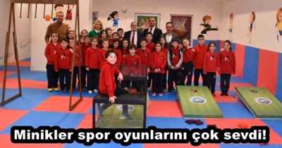 Minikler spor oyunlarını çok sevdi!