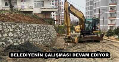 BELEDİYENİN ÇALIŞMASI DEVAM EDİYOR