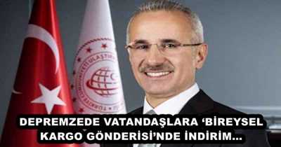 DEPREMZEDE VATANDAŞLARA ‘BİREYSEL KARGO GÖNDERİSİ’NDE İNDİRİM… 