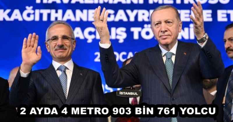 2 AYDA 4 METRO 903 BİN 761 YOLCU