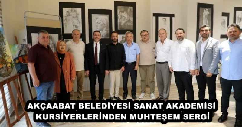 AKÇAABAT BELEDİYESİ SANAT AKADEMİSİ KURSİYERLERİNDEN MUHTEŞEM SERGİ