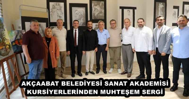 AKÇAABAT BELEDİYESİ SANAT AKADEMİSİ KURSİYERLERİNDEN MUHTEŞEM SERGİ