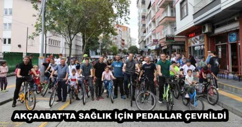 AKÇAABAT’TA SAĞLIK İÇİN PEDALLAR ÇEVRİLDİ 