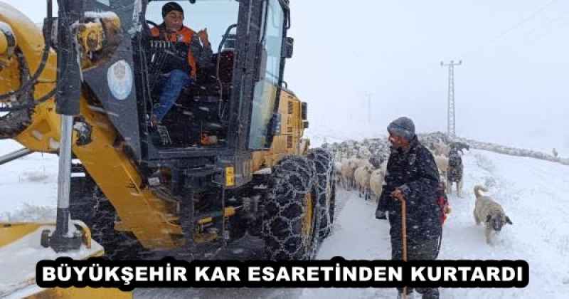 BÜYÜKŞEHİR KAR ESARETİNDEN KURTARDI