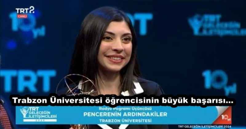 Trabzon Üniversitesi öğrencisinin büyük başarısı…