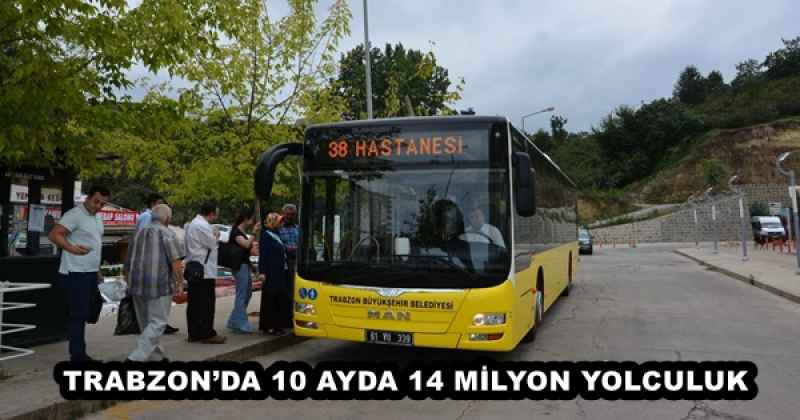 TRABZON’DA 10 AYDA 14 MİLYON YOLCULUK