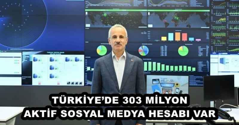 TÜRKİYE’DE 303 MİLYON AKTİF SOSYAL MEDYA HESABI VAR