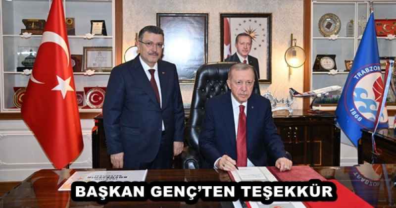 BAŞKAN GENÇ’TEN TEŞEKKÜR