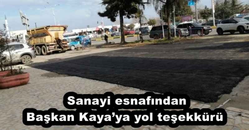 Sanayi esnafından Başkan Kaya’ya yol teşekkürü 